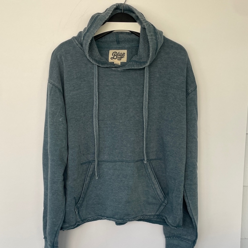 Blue 84 Blue Soft Distressed Hoodie Size XL